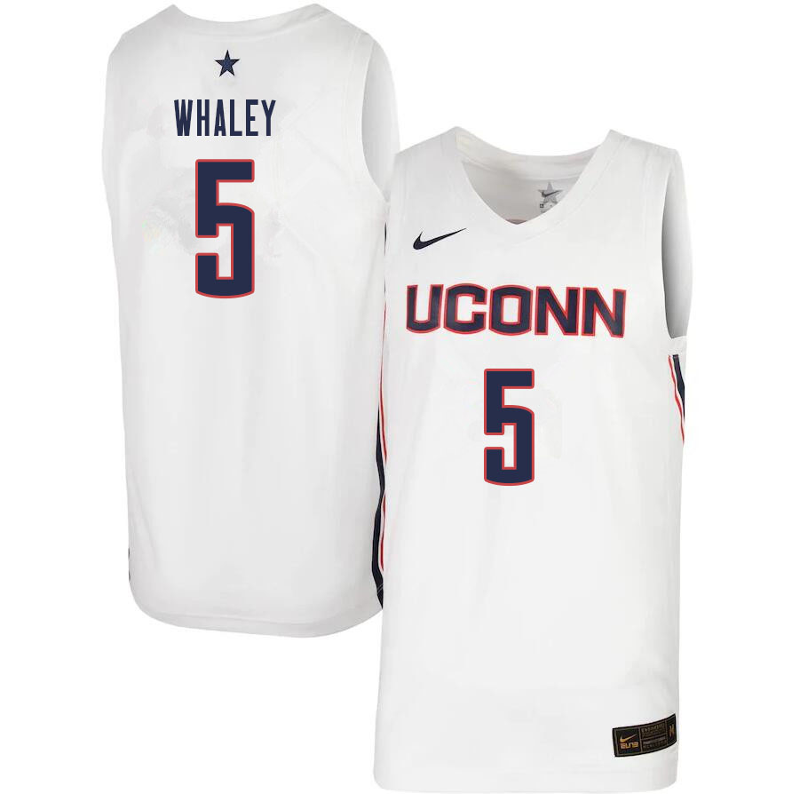 Men #5 Isaiah Whaley Uconn Huskies College Basketball Jerseys Sale-White